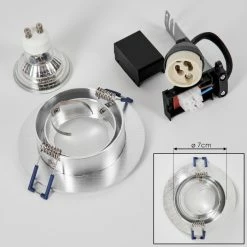 Hofstein Monthois Einbauleuchte LED Nickel-Matt, Chrom, 1-flammig -LED Leuchten Verkäufe monthois einbauleuchte h3618400 4