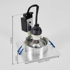 Hofstein Monthois Einbauleuchte LED Nickel-Matt, Chrom, 1-flammig -LED Leuchten Verkäufe monthois einbauleuchte h3619049 3