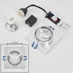 Hofstein Monthois Einbauleuchte LED Nickel-Matt, Chrom, 1-flammig -LED Leuchten Verkäufe monthois einbauleuchte h3619049 4