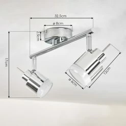 Hofstein Morges Deckenleuchte LED Chrom, 2-flammig -LED Leuchten Verkäufe morges deckenleuchte h3446973 3