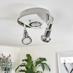 Hofstein Morges Deckenleuchte LED Nickel-Matt, Chrom, 2-flammig -LED Leuchten Verkäufe morges deckenleuchte h3458556 11