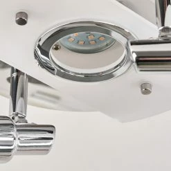 Hofstein Morges Deckenleuchte LED Nickel-Matt, Chrom, 2-flammig -LED Leuchten Verkäufe morges deckenleuchte h3458556 2