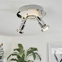 Hofstein Morges Deckenleuchte LED Nickel-Matt, Chrom, 2-flammig -LED Leuchten Verkäufe morges deckenleuchte h3458556 6