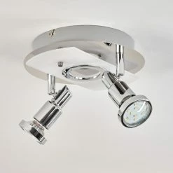 Hofstein Morges Deckenleuchte LED Nickel-Matt, Chrom, 2-flammig -LED Leuchten Verkäufe morges deckenleuchte h3458556 7