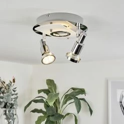 Hofstein Morges Deckenleuchte LED Nickel-Matt, Chrom, 2-flammig -LED Leuchten Verkäufe morges deckenleuchte h3458556 8