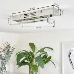 Hofstein Morges Deckenleuchte LED Chrom, 1-flammig 13 Hofstein Morges Deckenleuchte LED Chrom, 1-flammig -LED Leuchten Verkäufe morges deckenleuchte h3551523 3