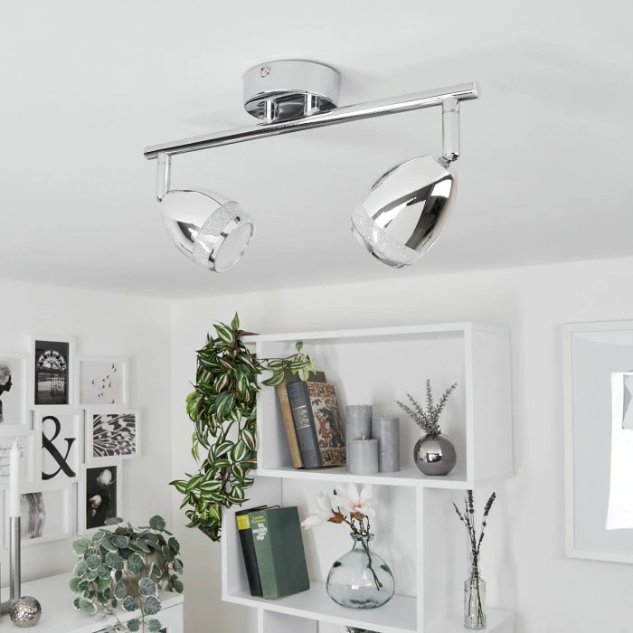 Hofstein Morges Deckenleuchte LED Chrom, 2-flammig 12 Hofstein Morges Deckenleuchte LED Chrom, 2-flammig – Bild 12