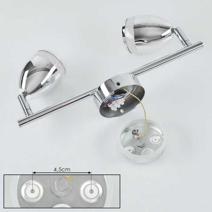 Hofstein Morges Deckenleuchte LED Chrom, 2-flammig 5 Hofstein Morges Deckenleuchte LED Chrom, 2-flammig – Bild 5