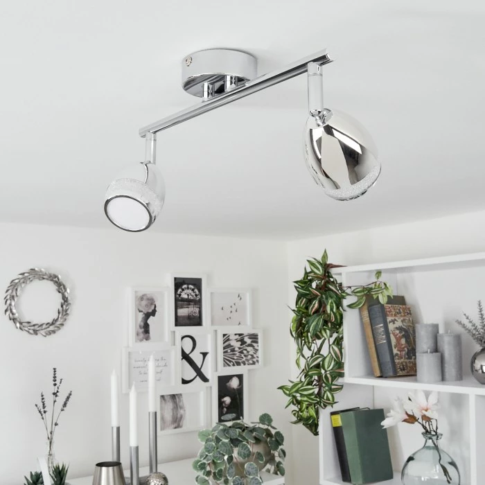 Hofstein Morges Deckenleuchte LED Chrom, 2-flammig 10 Hofstein Morges Deckenleuchte LED Chrom, 2-flammig – Bild 10