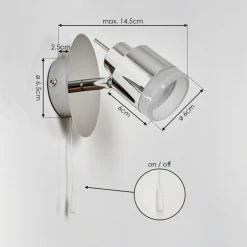 Hofstein Morges Wandleuchte LED Chrom, 1-flammig 15 Hofstein Morges Wandleuchte LED Chrom, 1-flammig -LED Leuchten Verkäufe morges wandleuchte h3458259 3