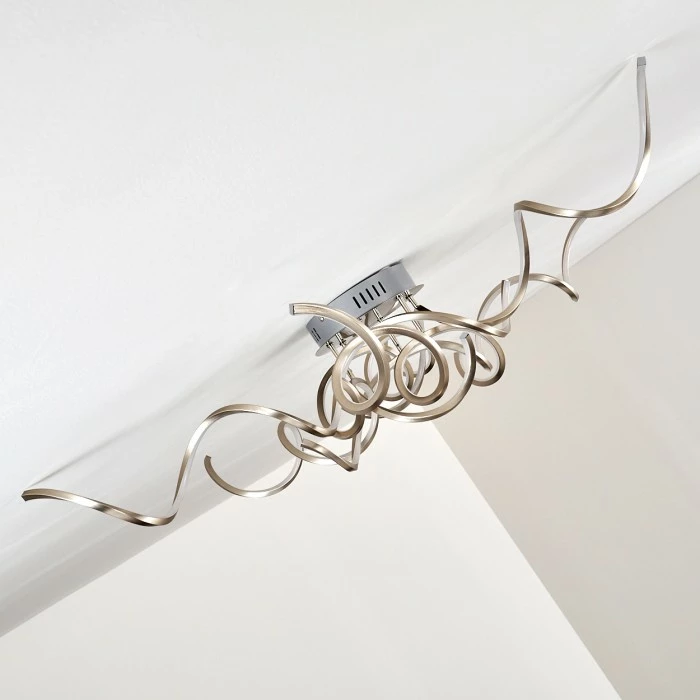 Hofstein Moskau Deckenleuchte LED Nickel-Matt, 6-flammig 12 Hofstein Moskau Deckenleuchte LED Nickel-Matt, 6-flammig – Bild 12