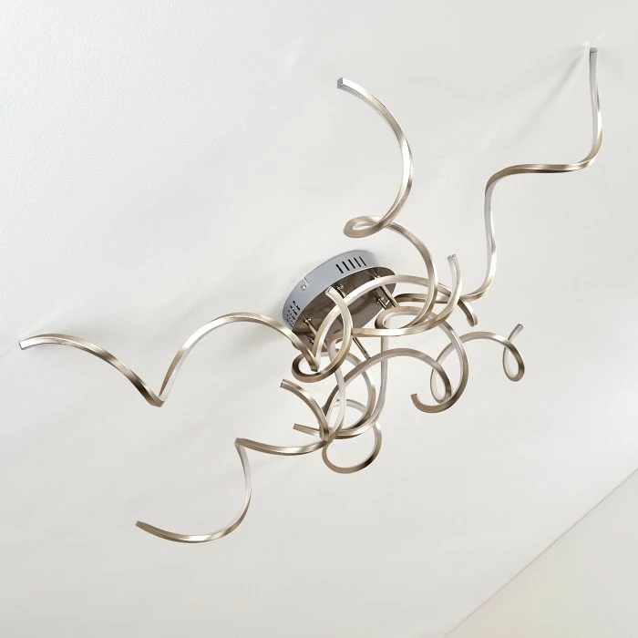 Hofstein Moskau Deckenleuchte LED Nickel-Matt, 6-flammig 4 Hofstein Moskau Deckenleuchte LED Nickel-Matt, 6-flammig – Bild 4