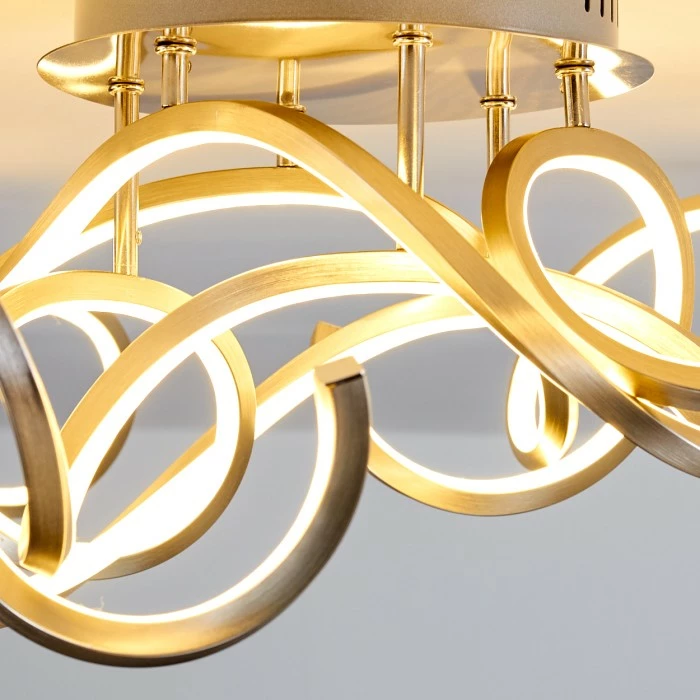 Hofstein Moskau Deckenleuchte LED Nickel-Matt, 6-flammig 8 Hofstein Moskau Deckenleuchte LED Nickel-Matt, 6-flammig – Bild 8