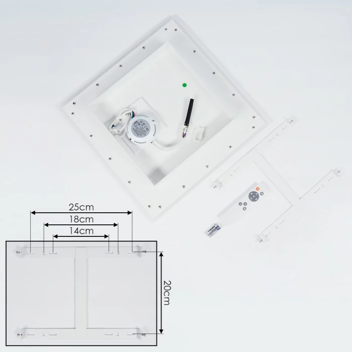 Hofstein Mota Deckenpanel LED Weiß, 1-flammig, Fernbedienung, Farbwechsler 5 Hofstein Mota Deckenpanel LED Weiß, 1-flammig, Fernbedienung, Farbwechsler – Bild 5