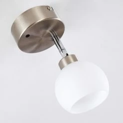 Hofstein Motala Deckenleuchte LED Nickel-Matt, Weiß, 1-flammig, Fernbedienung, Farbwechsler -LED Leuchten Verkäufe motala deckenleuchte h3298237 do1 13