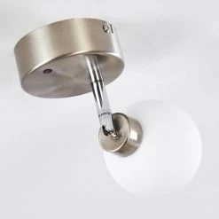 Hofstein Motala Deckenleuchte LED Nickel-Matt, Weiß, 1-flammig, Fernbedienung, Farbwechsler -LED Leuchten Verkäufe motala deckenleuchte h3298237 do1 7