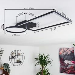 Hofstein Moya Deckenleuchte LED Schwarz, 1-flammig 15 Hofstein Moya Deckenleuchte LED Schwarz, 1-flammig -LED Leuchten Verkäufe moya deckenleuchte h3416426 3