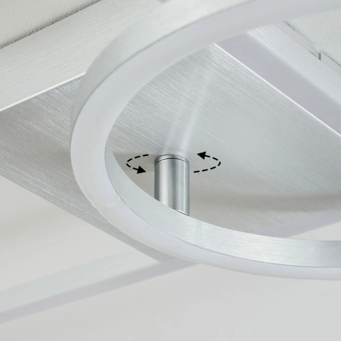 Hofstein Moya Deckenleuchte LED Silber, Weiß, 1-flammig 6 Hofstein Moya Deckenleuchte LED Silber, Weiß, 1-flammig – Bild 6