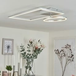 Hofstein Moya Deckenleuchte LED Silber, Weiß, 1-flammig 20 Hofstein Moya Deckenleuchte LED Silber, Weiß, 1-flammig -LED Leuchten Verkäufe moya deckenleuchte h3551554 8