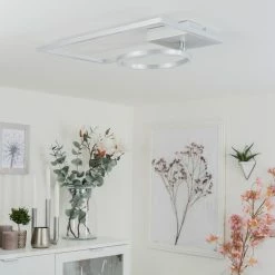 Hofstein Moya Deckenleuchte LED Silber, Weiß, 1-flammig 21 Hofstein Moya Deckenleuchte LED Silber, Weiß, 1-flammig -LED Leuchten Verkäufe moya deckenleuchte h3551554 9