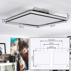 Hofstein Nabbas Deckenpanel LED Schwarz, 1-flammig -LED Leuchten Verkäufe nabbas deckenpanel h3580431 3