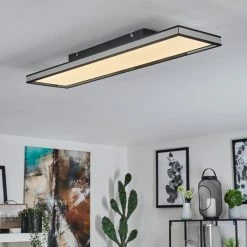 Hofstein Nabbas Deckenpanel LED Schwarz, 1-flammig, Fernbedienung -LED Leuchten Verkäufe nabbas deckenpanel h3580455 8