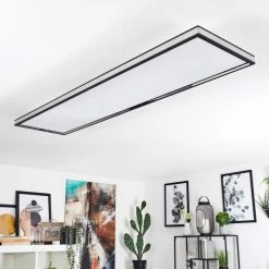 Hofstein Nabbas Deckenpanel LED Schwarz, 1-flammig, Fernbedienung -LED Leuchten Verkäufe nabbas deckenpanel h3580479 9