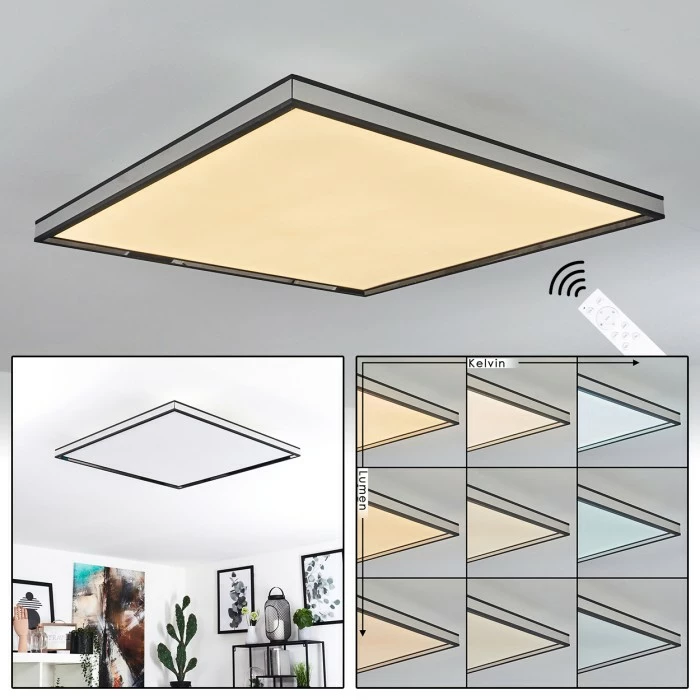 Hofstein Nabbas Deckenpanel LED Schwarz, 1-flammig 1 Hofstein Nabbas Deckenpanel LED Schwarz, 1-flammig