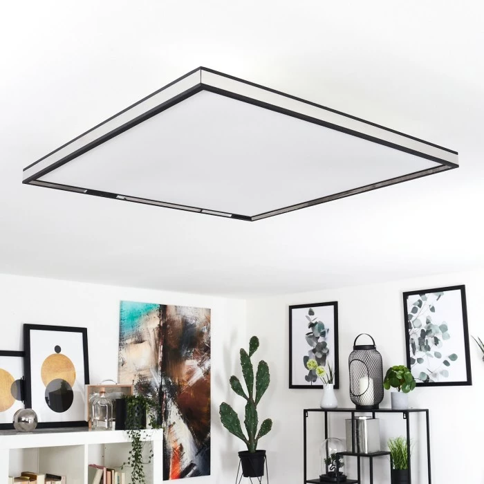 Hofstein Nabbas Deckenpanel LED Schwarz, 1-flammig 12 Hofstein Nabbas Deckenpanel LED Schwarz, 1-flammig – Bild 12