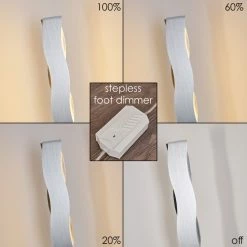 Hofstein Nagold Stehleuchte LED Nickel-Matt, Chrom, 1-flammig -LED Leuchten Verkäufe nagold stehleuchte h3307373 9