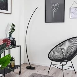 Hofstein Nagu Stehleuchte LED Schwarz, 1-flammig -LED Leuchten Verkäufe nagu stehleuchte h3375105 9