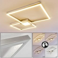 Hofstein Narpes Deckenleuchte LED Nickel-Matt, 1-flammig