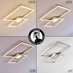 Hofstein Narpes Deckenleuchte LED Nickel-Matt, 1-flammig -LED Leuchten Verkäufe narpes deckenleuchte h3311837 5