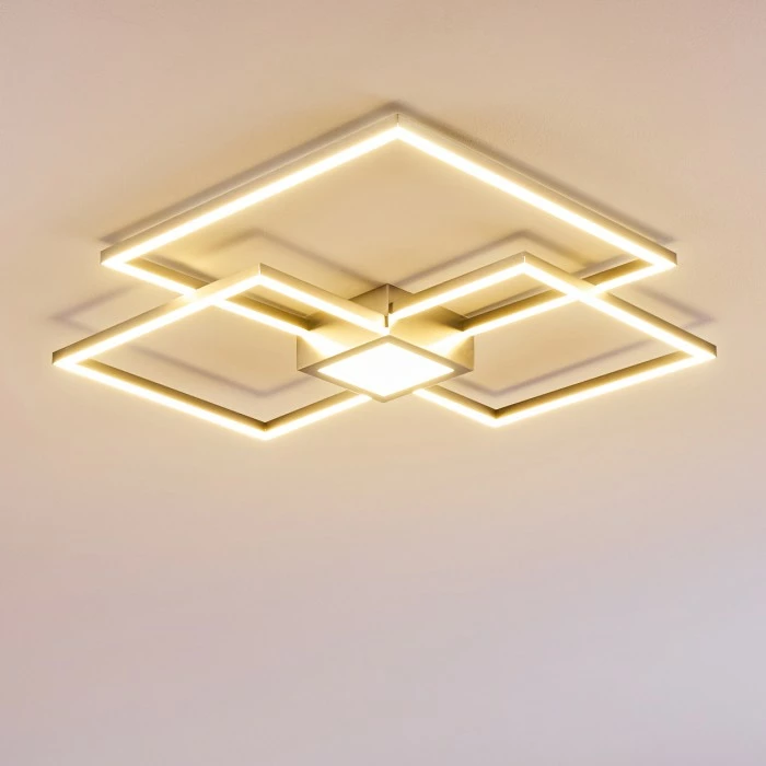 Hofstein Narpes Deckenleuchte LED Nickel-Matt, 1-flammig 15 Hofstein Narpes Deckenleuchte LED Nickel-Matt, 1-flammig – Bild 15