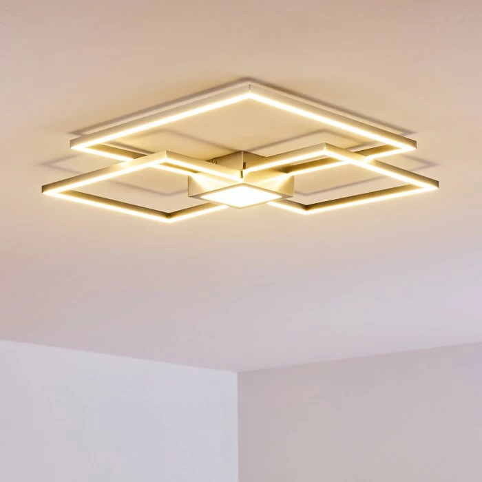 Hofstein Narpes Deckenleuchte LED Nickel-Matt, 1-flammig 3 Hofstein Narpes Deckenleuchte LED Nickel-Matt, 1-flammig – Bild 3