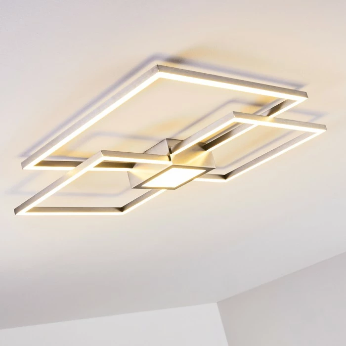 Hofstein Narpes Deckenleuchte LED Nickel-Matt, 1-flammig 9 Hofstein Narpes Deckenleuchte LED Nickel-Matt, 1-flammig – Bild 9