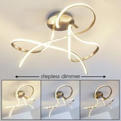 Hofstein Narwa Deckenleuchte LED Nickel-Matt, 1-flammig