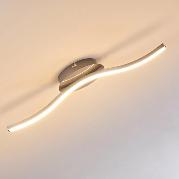 Hofstein Nendaz Deckenleuchte LED Nickel-Matt, 1-flammig 12 Hofstein Nendaz Deckenleuchte LED Nickel-Matt, 1-flammig – Bild 12