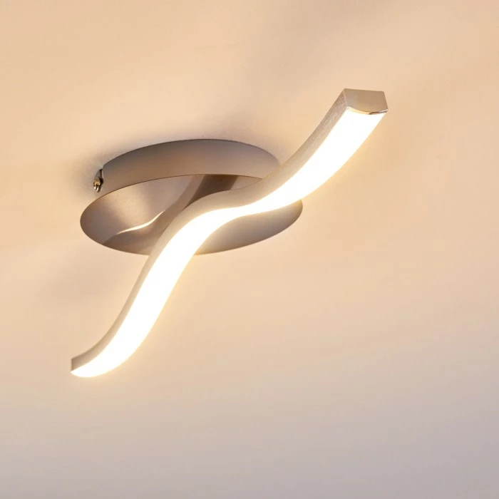 Hofstein Nendaz Deckenleuchte LED Nickel-Matt, 1-flammig 15 Hofstein Nendaz Deckenleuchte LED Nickel-Matt, 1-flammig – Bild 15