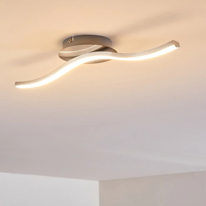 Hofstein Nendaz Deckenleuchte LED Nickel-Matt, 1-flammig 3 Hofstein Nendaz Deckenleuchte LED Nickel-Matt, 1-flammig – Bild 3