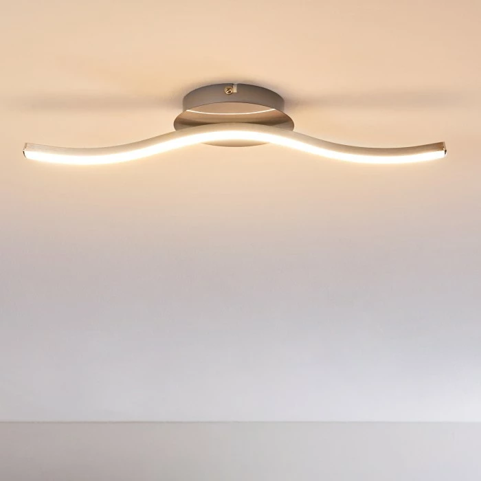 Hofstein Nendaz Deckenleuchte LED Nickel-Matt, 1-flammig 7 Hofstein Nendaz Deckenleuchte LED Nickel-Matt, 1-flammig – Bild 7