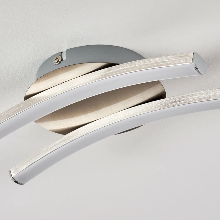 Hofstein Nendaz Deckenleuchte LED Nickel-Matt, 2-flammig 14 Hofstein Nendaz Deckenleuchte LED Nickel-Matt, 2-flammig – Bild 14