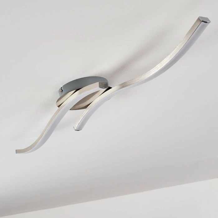 Hofstein Nendaz Deckenleuchte LED Nickel-Matt, 2-flammig 9 Hofstein Nendaz Deckenleuchte LED Nickel-Matt, 2-flammig – Bild 9