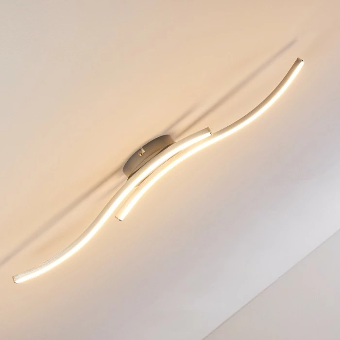 Hofstein Nendaz Deckenleuchte LED Nickel-Matt, 2-flammig 10 Hofstein Nendaz Deckenleuchte LED Nickel-Matt, 2-flammig – Bild 10