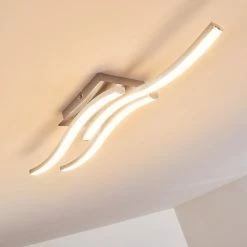 Hofstein Nendaz Deckenleuchte LED Nickel-Matt, 3-flammig -LED Leuchten Verkäufe nendaz deckenleuchte h3299425 do1 12