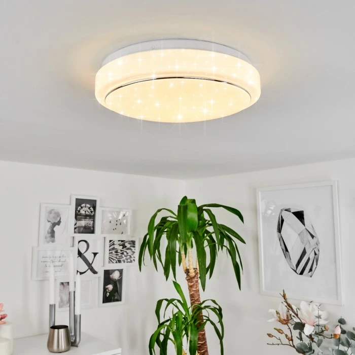 Hofstein Nepes Deckenleuchte LED Weiß, 1-flammig 7 Hofstein Nepes Deckenleuchte LED Weiß, 1-flammig – Bild 7