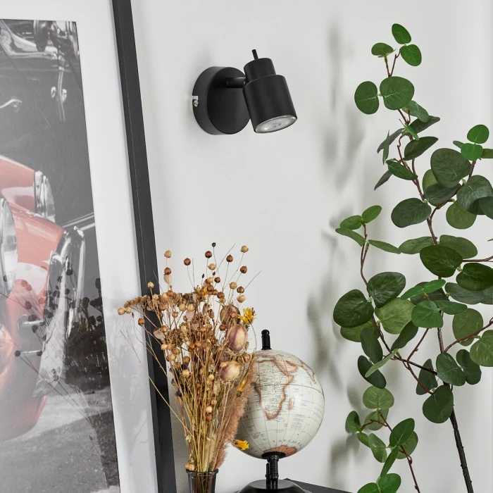 Hofstein Nestavel Wandleuchte LED Schwarz, 1-flammig 2 Hofstein Nestavel Wandleuchte LED Schwarz, 1-flammig – Bild 2