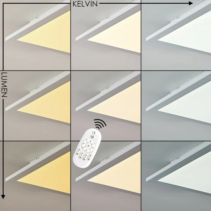 Hofstein Nexo Deckenpanel LED Weiß, 1-flammig, Fernbedienung 4 Hofstein Nexo Deckenpanel LED Weiß, 1-flammig, Fernbedienung – Bild 4