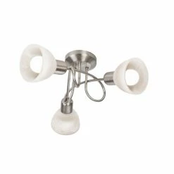 Nino Leuchten DAYTONA Deckenleuchte LED Nickel-Matt, 3-flammig