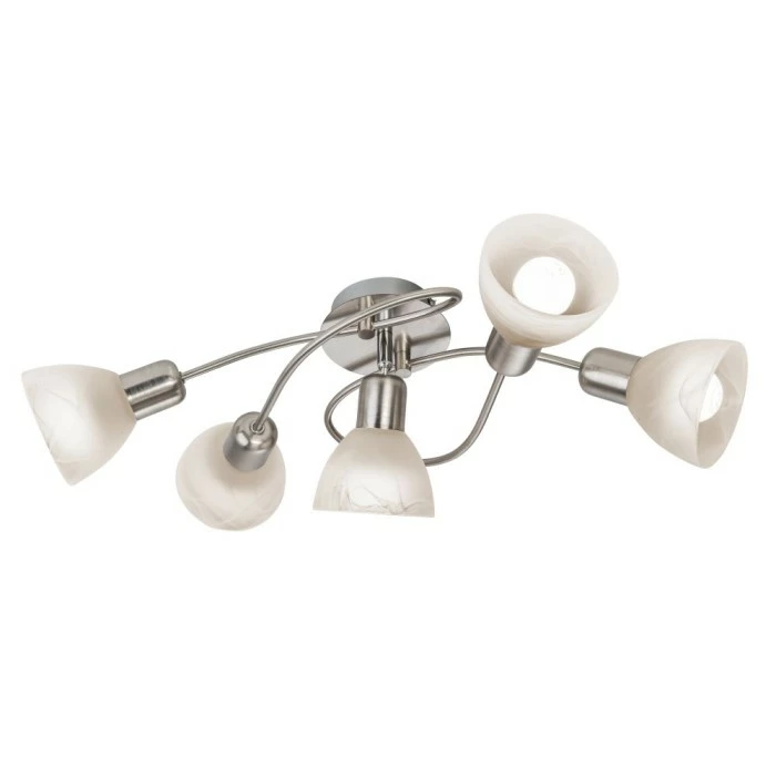 Nino Leuchten DAYTONA Deckenleuchte LED Nickel-Matt, 5-flammig 1 Nino Leuchten DAYTONA Deckenleuchte LED Nickel-Matt, 5-flammig